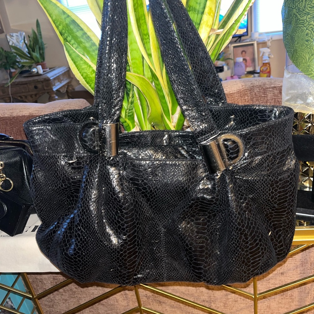 Rampage Black Snakeskin Shoulder Bag